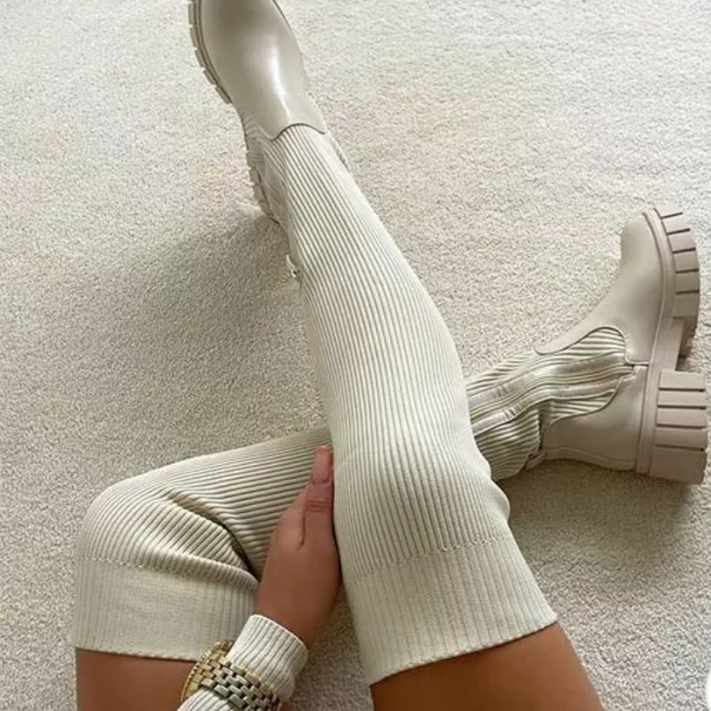 《COSYLANDS》 KNITTED OVER THE KNEE THIGH HIGH LONG BOOTS